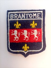 Écusson ancien BRANTOME en feutrine brodée - Dordogne France