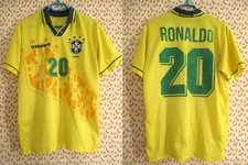 Maillot Bresil Umbro Brazsil 1994 Ronaldo #20 Jersey Vintage Home Shirt - L