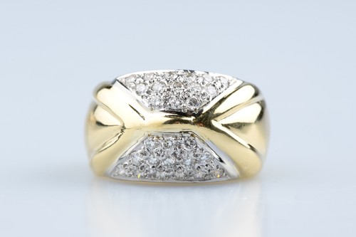 Bague pavée diamants or - bague,