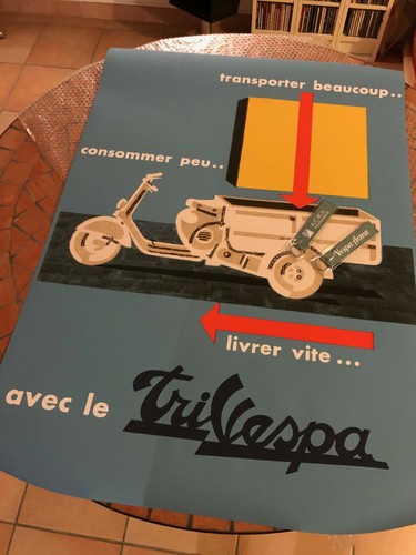 Affiche tri vespa triporteur - vespa,