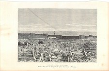 Gravure de Presse - DIARBEKIR - pont sur le Tigre - Dessin de Slom d'après Barry