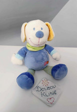 Peluche/Doudou Chien Bleu Rayé Bandana Vert Jaune Coeur Rose Fleur Rouge Nicotoy