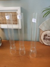 verre de lampe à pétrole h 25,4 cm (defauts)