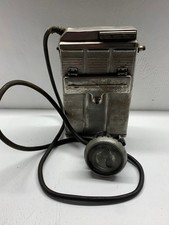 ancienne lampe de casque de mineur 1950 lampe ELAU avec accumulateur SAFT