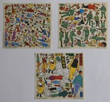 Lot de 3 planches transferts