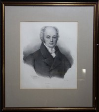 Portrait De Franz Joseph Gall (1758-1828) 52 X 33 CM Litho Grevedon 1828 Cadre