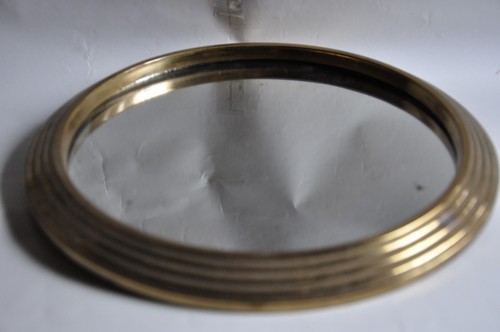 Plateau miroir art deco metal - plateau,