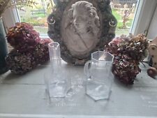 2 Cruche à eau , carafe vintage en verre