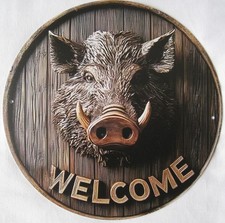 PLAQUE ALU EN 2D  SANGLIER   -