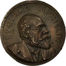 France, Médaille, Edouard Michelin, Automobile, 1982, Brunswier, SUP, Bronze