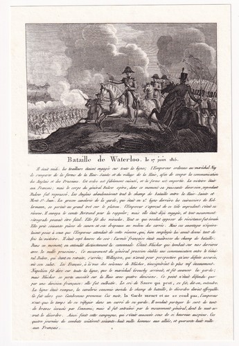 Gravure xixe bataille - gravure, waterloo