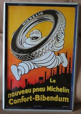 PLAQUE METAL LE NOUVEAU PNEU MICHELIN CONFORT BIBENDUM REPRODUCTION