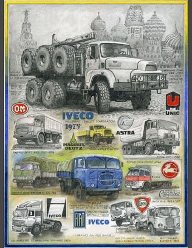 Poster camion rétro unic - rétro,