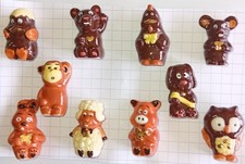 serie de 10 feves animaux choco 2021 alcara