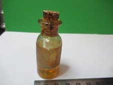 Antique Bausch Lomb Immersion Huile Bouteille Microscope Pièce Comme sur Photo