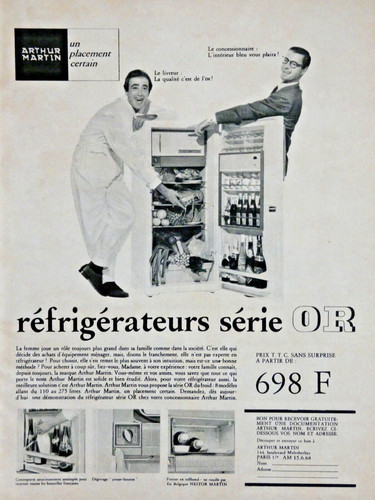 Publicité presse 1964 arthur - publicitÉ,