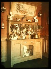 Photographie  AUTOCHROME  buffet fleuri vers  1900- 1920