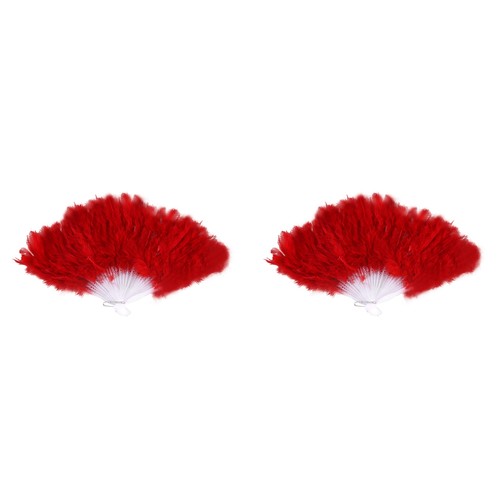 Feminin plume eventail - 2x,