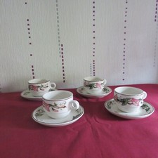 4  tasses  a café en porcelaine villeroy & Boch modèle Palermo