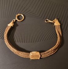 Collier de Chaine de montre en cheveux tressés 19e Napoléon III hair chain jewel