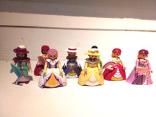PLAYMOBIL LOT X8 PERSONNAGES 1900 / SÉRIE ROSE /  VICTORIENNE FEMME BOURGEOISIE