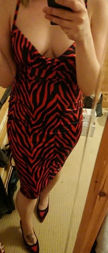 Superbe robe moulante - , rouge