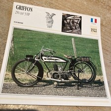 Griffon 250 3HP 1922 carte moto collection Atlas France