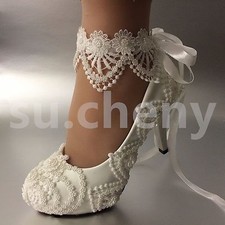 Su.cheny 3 " 4 " Talon Blanc