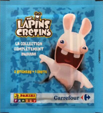 Lot de 4 pochettes neuves de cartes/images THE LAPINS CRETINS Carrefour 2017