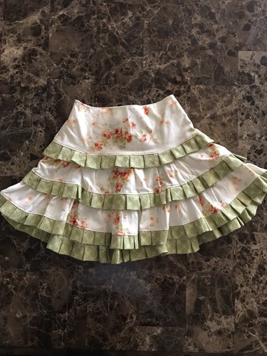 Cute ruffle floral skirt - skirt, sz
