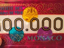 Jeton CASINO MONACO PLAQUE 100 000 FRANCS SBM roulette poker vintage