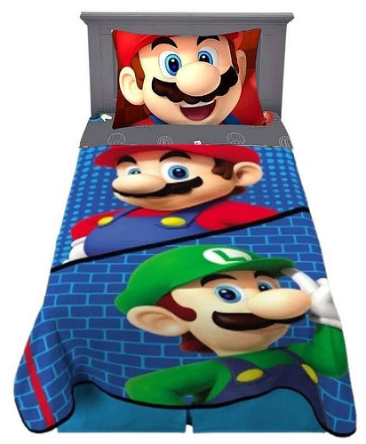 Super mario bros kids - bros, blanket