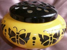 Pique fleurs céramique Art Déco - Frise Papillons - Petrus Regout &Co Maastricht