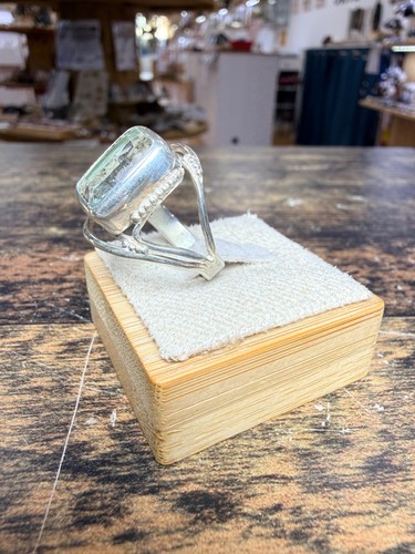 Bague aigue marine serti - aigue, clos