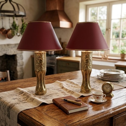 Paire lampes douilles - obus, 75