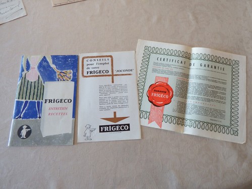 Ancienne brochure frigeco - ancienne,