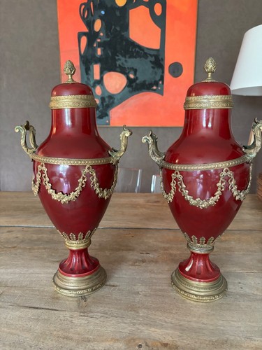 Paire vase rouge paul - paire,