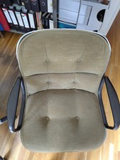 Fauteuil de convivialité pivotant vintage velours vert 