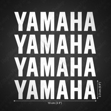 4 Stickers 10 cm BLANC