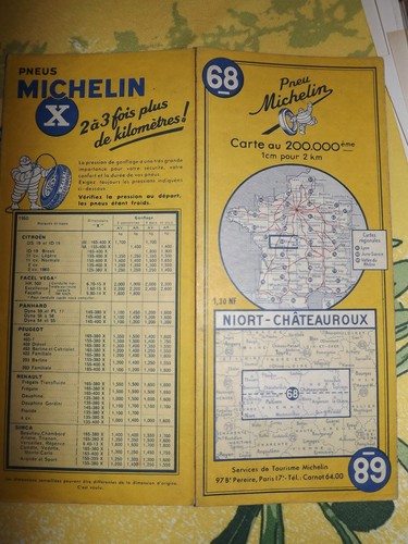 Carte michelin niort - carte, 68