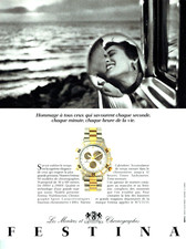 publicité Advertising  1122  1991   montre Festina  chrono sport calendar