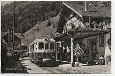 SUISSE - SWITZERLAND - SCHWEIZ - CHAMPERY le train en gare