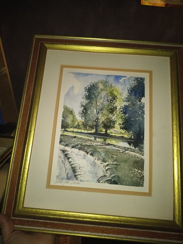 Aquarelle ancienne paysage - , de