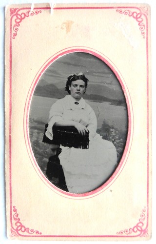 Ferrotype photo jeune femme - ferrotype,