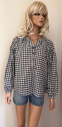 Blouse oversize vichy marine
