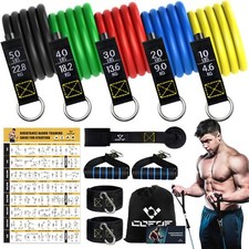 Kit Elastique Musculation 5 Elastic Musculation Elastique Sport avec Grandes ...