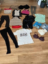 Lot 19 PC Fille Ado 13-15 Ans Chemises Chandails Pantalon Été Short Jeans