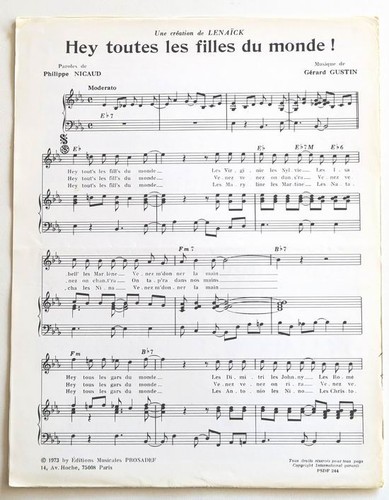 Partition vintage sheet music