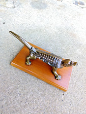 ANCIEN MACHE BOUCHON BRONZE FORME CROCODILE - INSTRUMENT DE MEDECINE PHARMACIE -