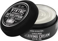 Viking Revolution - Crème à Raser Homme de Luxe - Senteur Bois de Santal - Li...